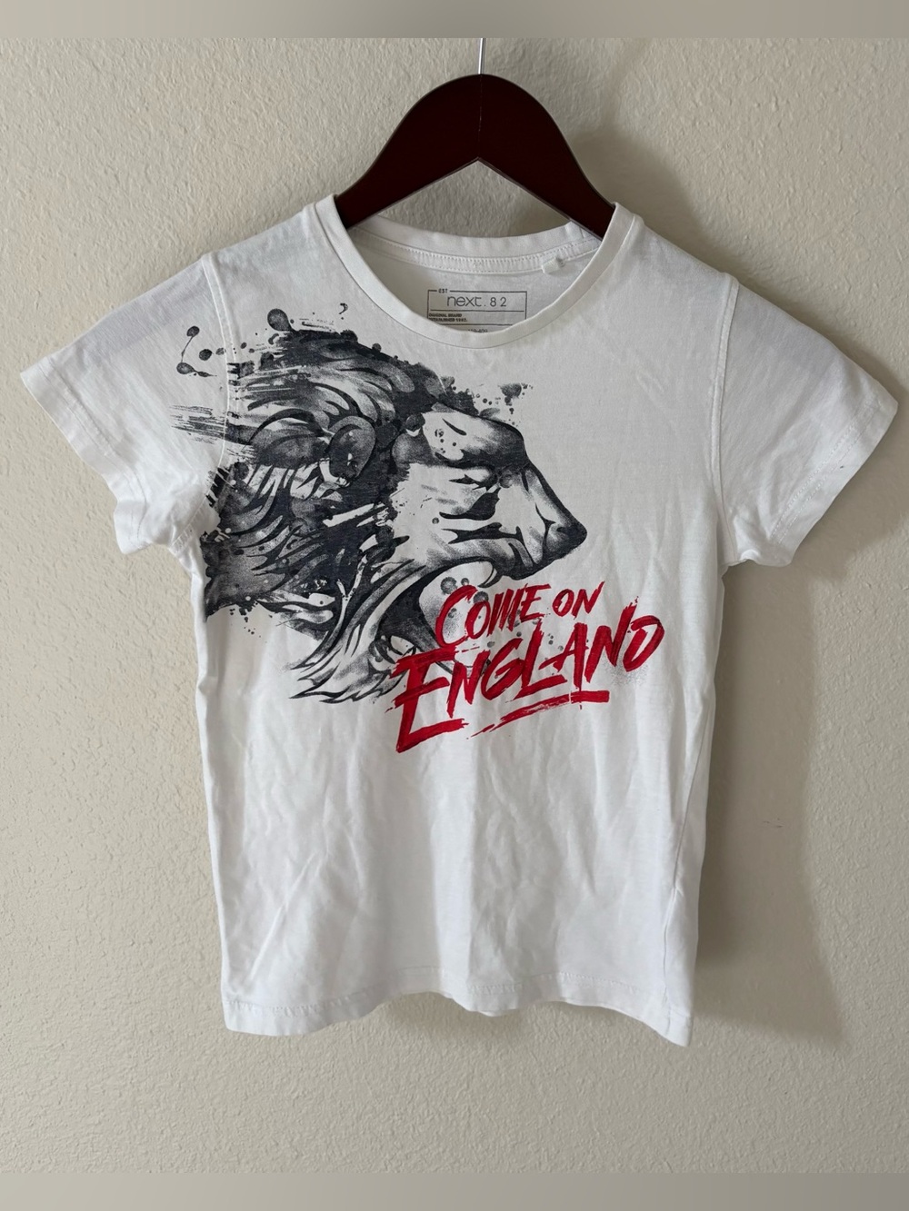 Next UK Lion ‘Come On England’ Graphic Tee Size 8